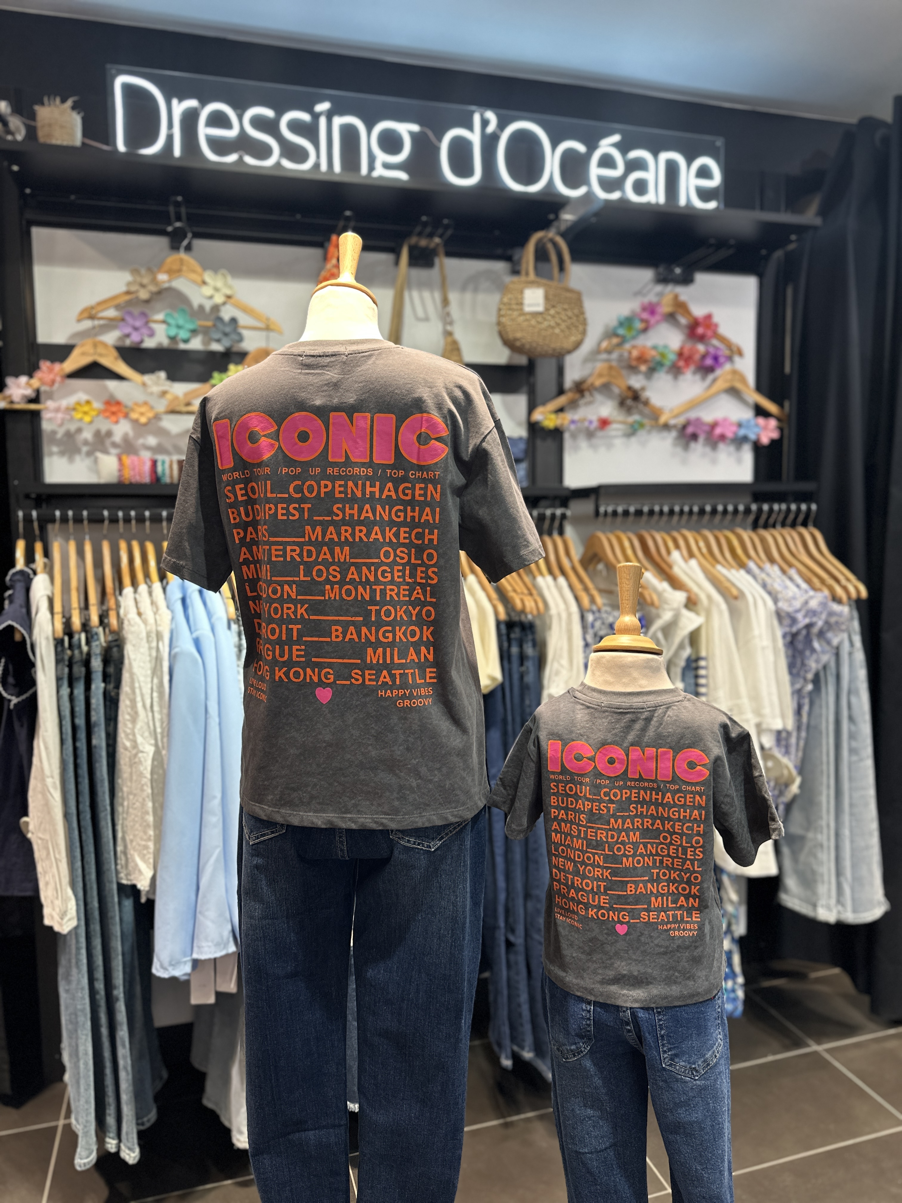 T-Shirt ICONIC Gris - Femme