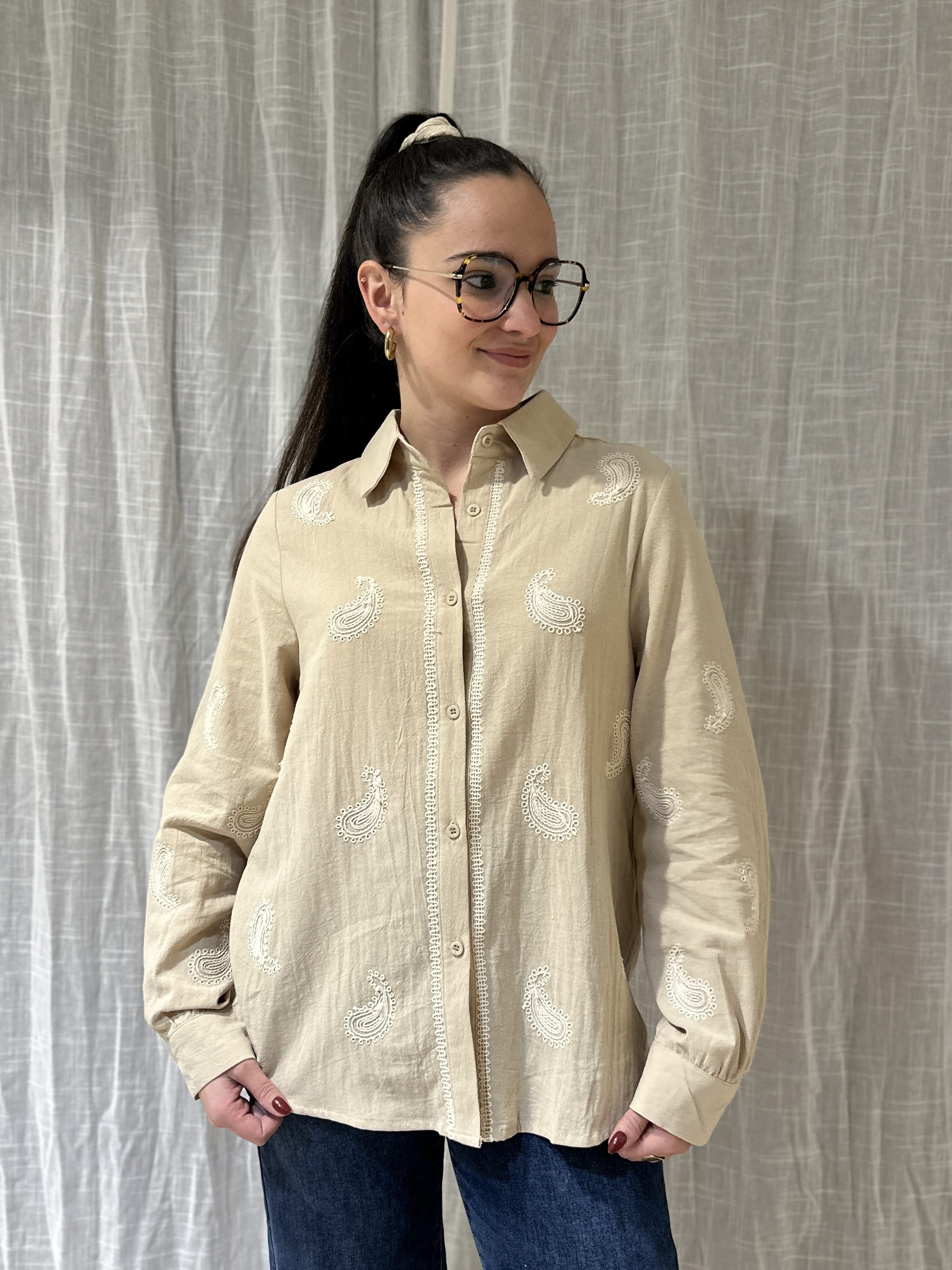 Chemise PLUME Beige