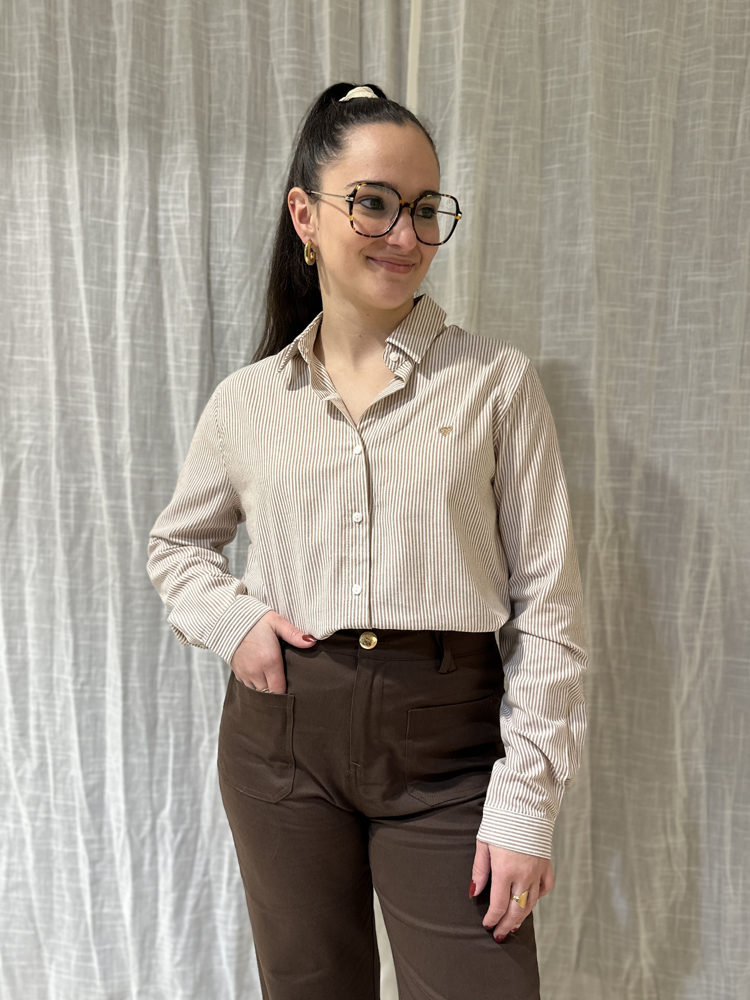 Chemise CLÉO Marron - Femme