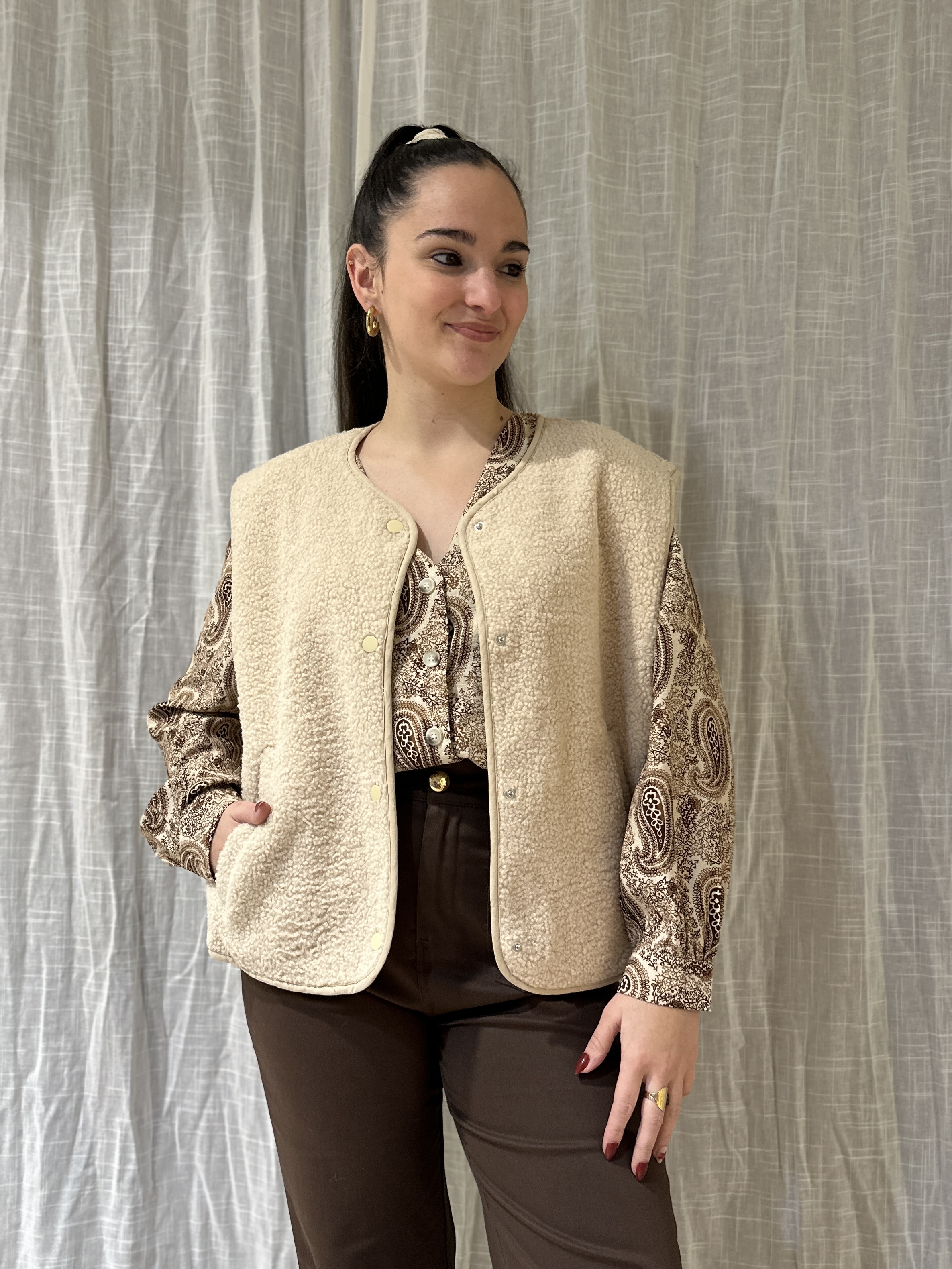 Chemise BENEDICTE Marron