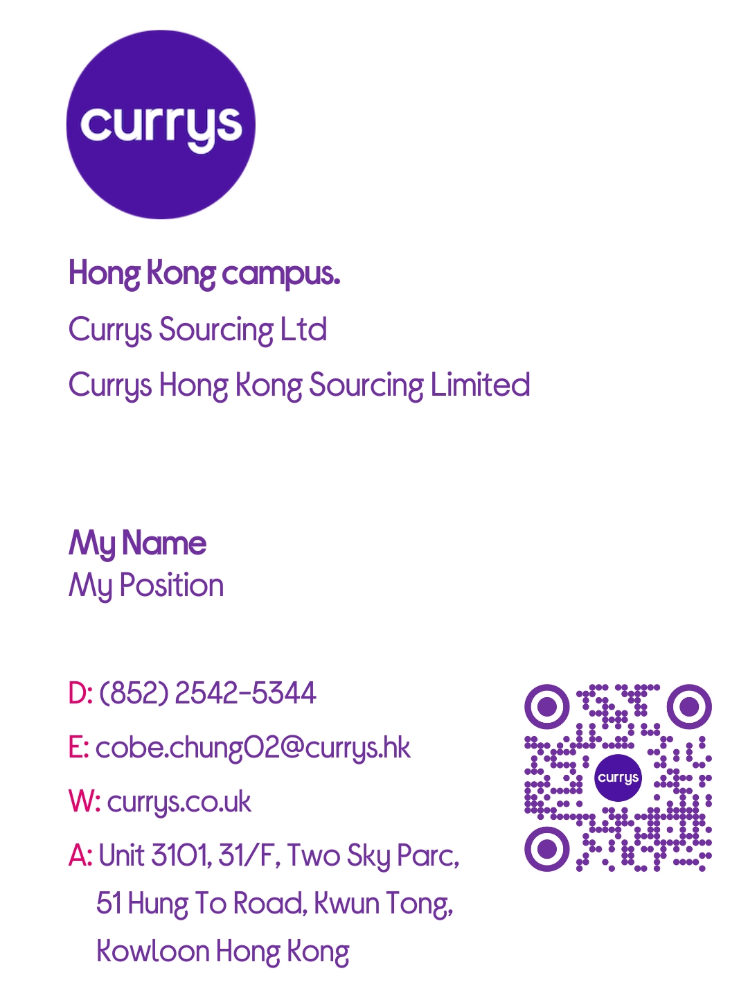 My Name | My Position