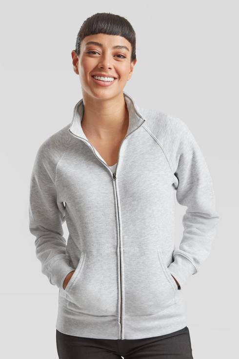 Felpa zip lunga donna