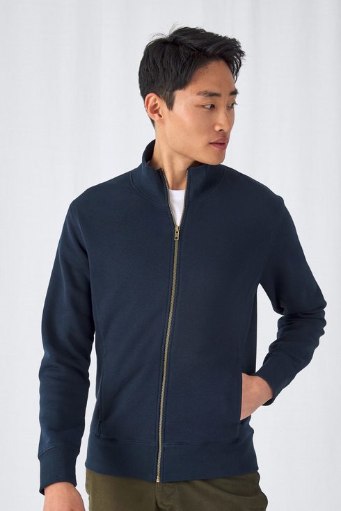 Felpa zip lunga uomo