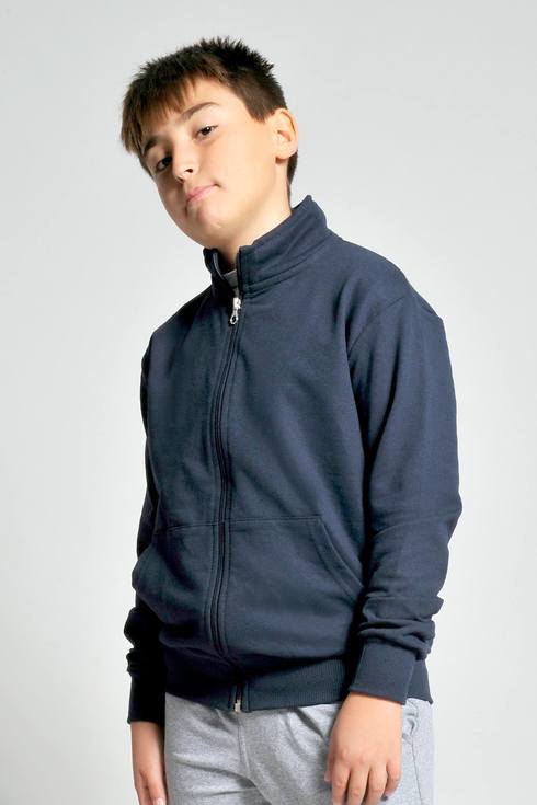 JACKET BAMBINO IN FELPA STRETCH FRENCH TERRY