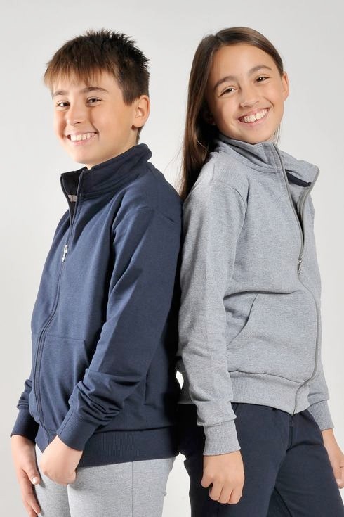 JACKET BAMBINO IN FELPA STRETCH CLASSICO 290 GR