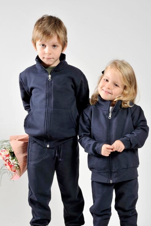 FELPA BAMBINO/A FULL ZIP SENZA CAPPUCCIO est./inv.