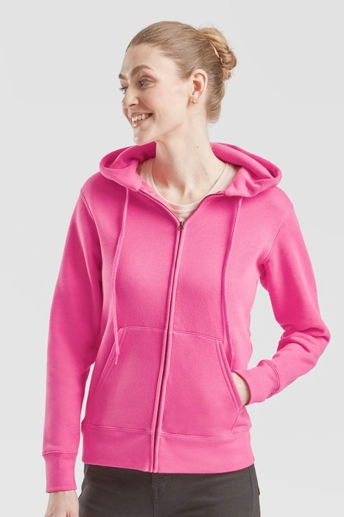 PREMIUM LADY FELPA CAPPUCCIO ZIP LUNGA