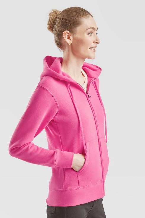 PREMIUM LADY FELPA CAPPUCCIO ZIP LUNGA