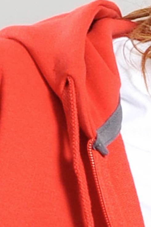 FELPA FRENCH TERRY DONNA CAPPUCCIO ZIP LUNGA