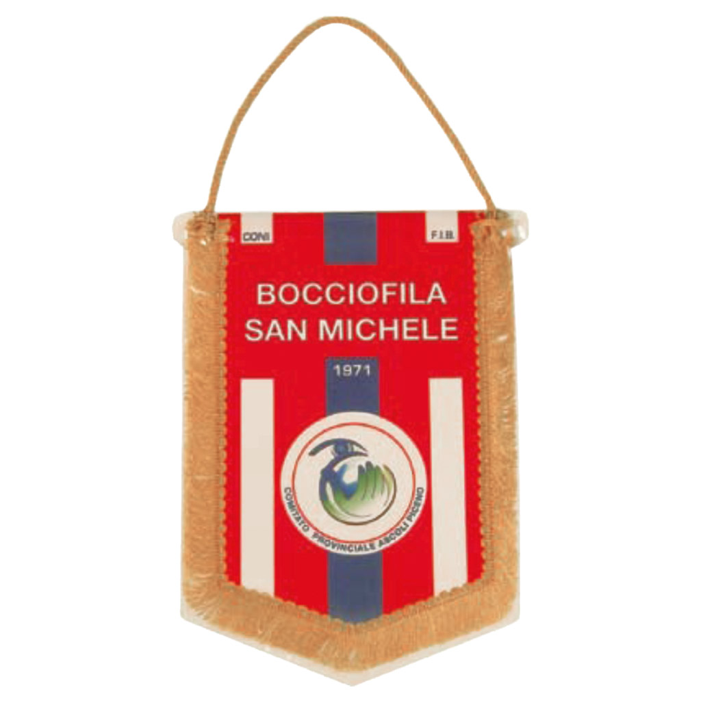 GAGLIARDETTO PENTAGONALE CON BUSTA E FRANGIA