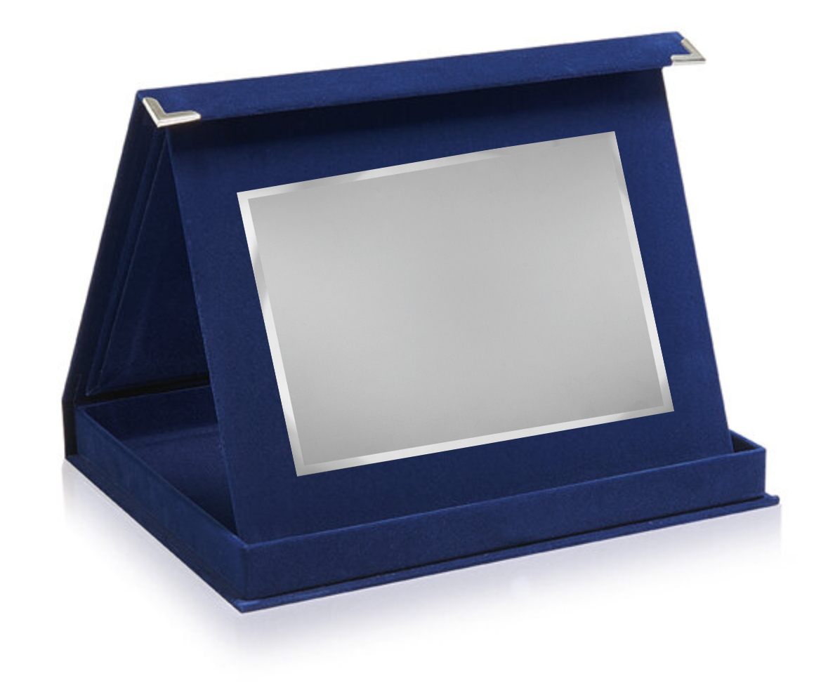 COFANETTO IN VELLUTO + TARGA IN ALLUMINIO