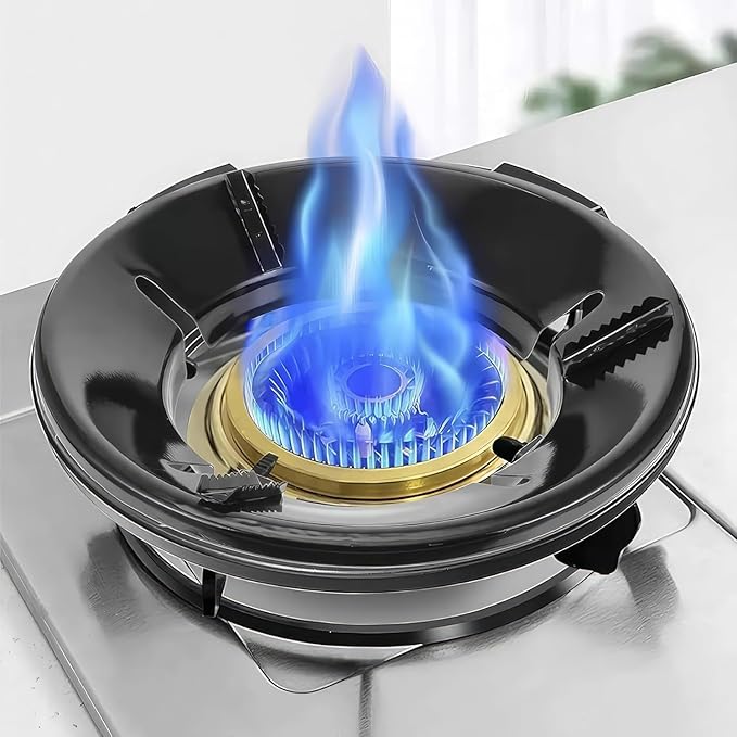 Waafy Gas Saver Burner Stand Gas Chula Burner Gas Saver Stand Jali Ring Fire&Windproof Energy Saving, Gas Chula Support Stand 4 Legs Supported For Indian Gas (Pack of 2)