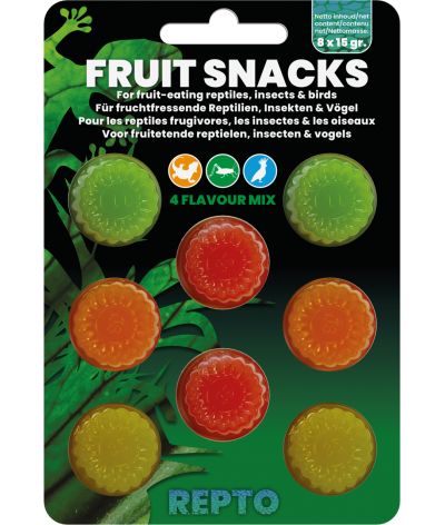 Gelées saveurs variées pour geckos "Fruit snacks" Repto