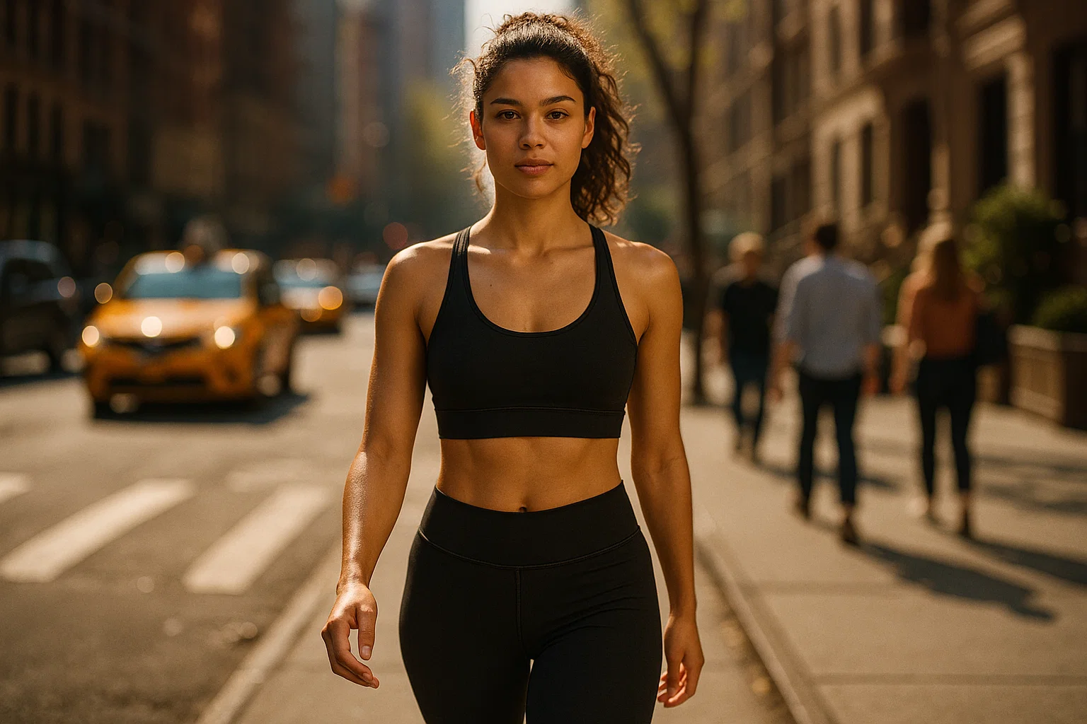 Racerback Sports Bra (BLACK)