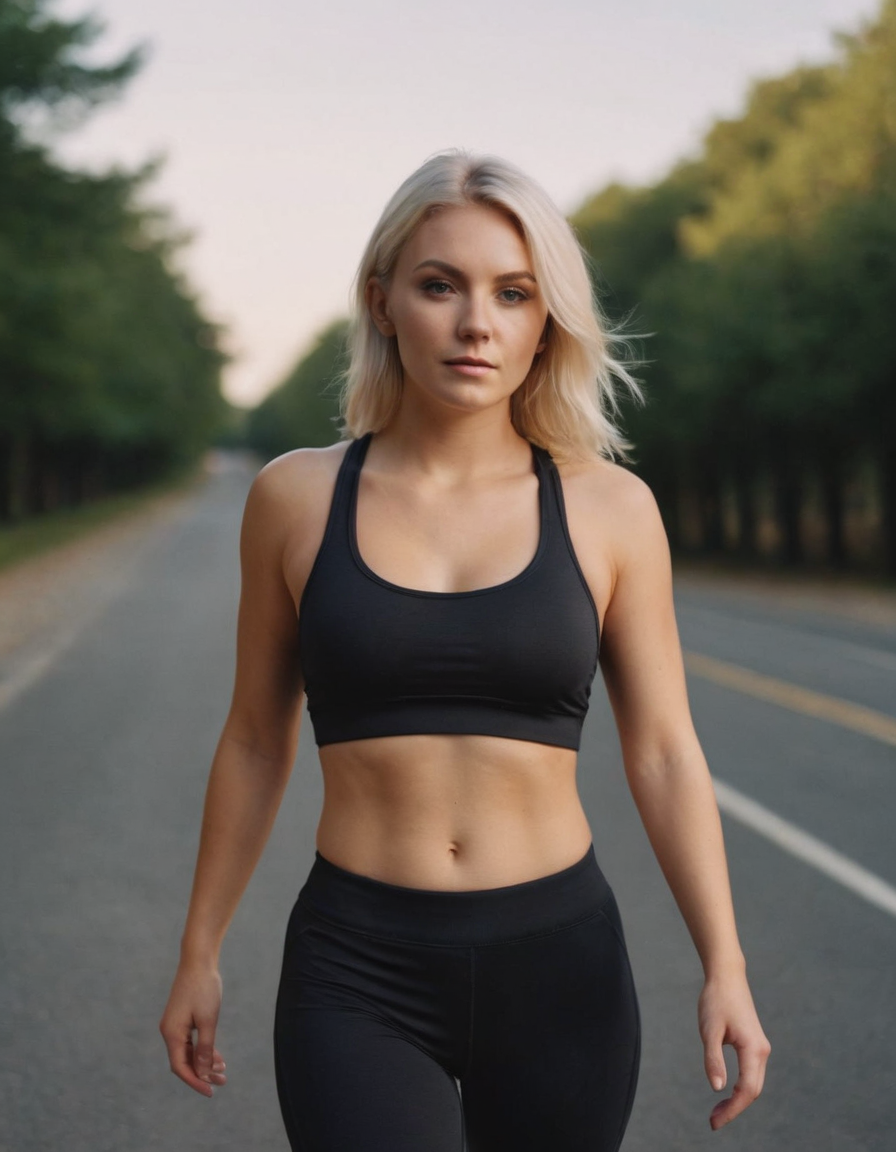 Racerback Sports Bra (BLACK)