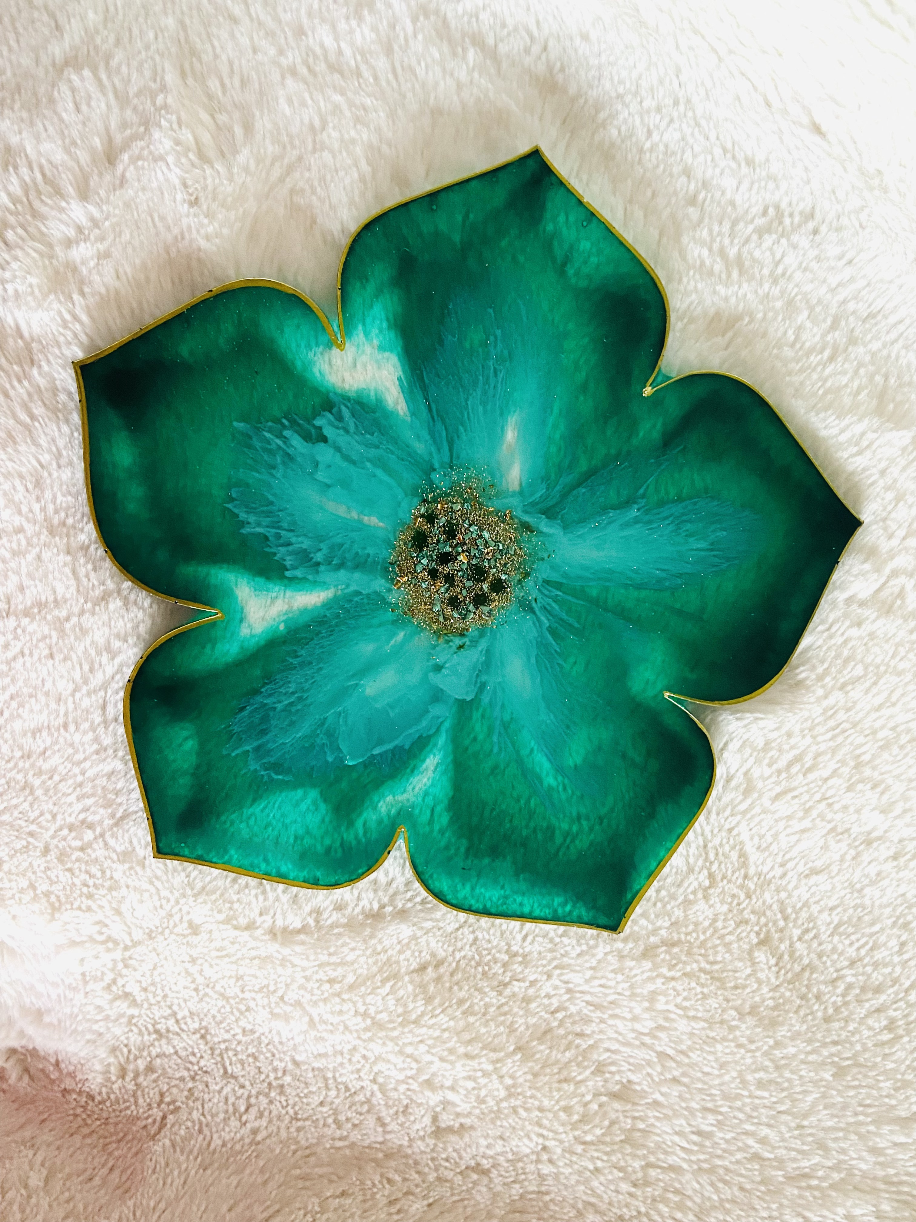 Handcrafted Green Flower Decor