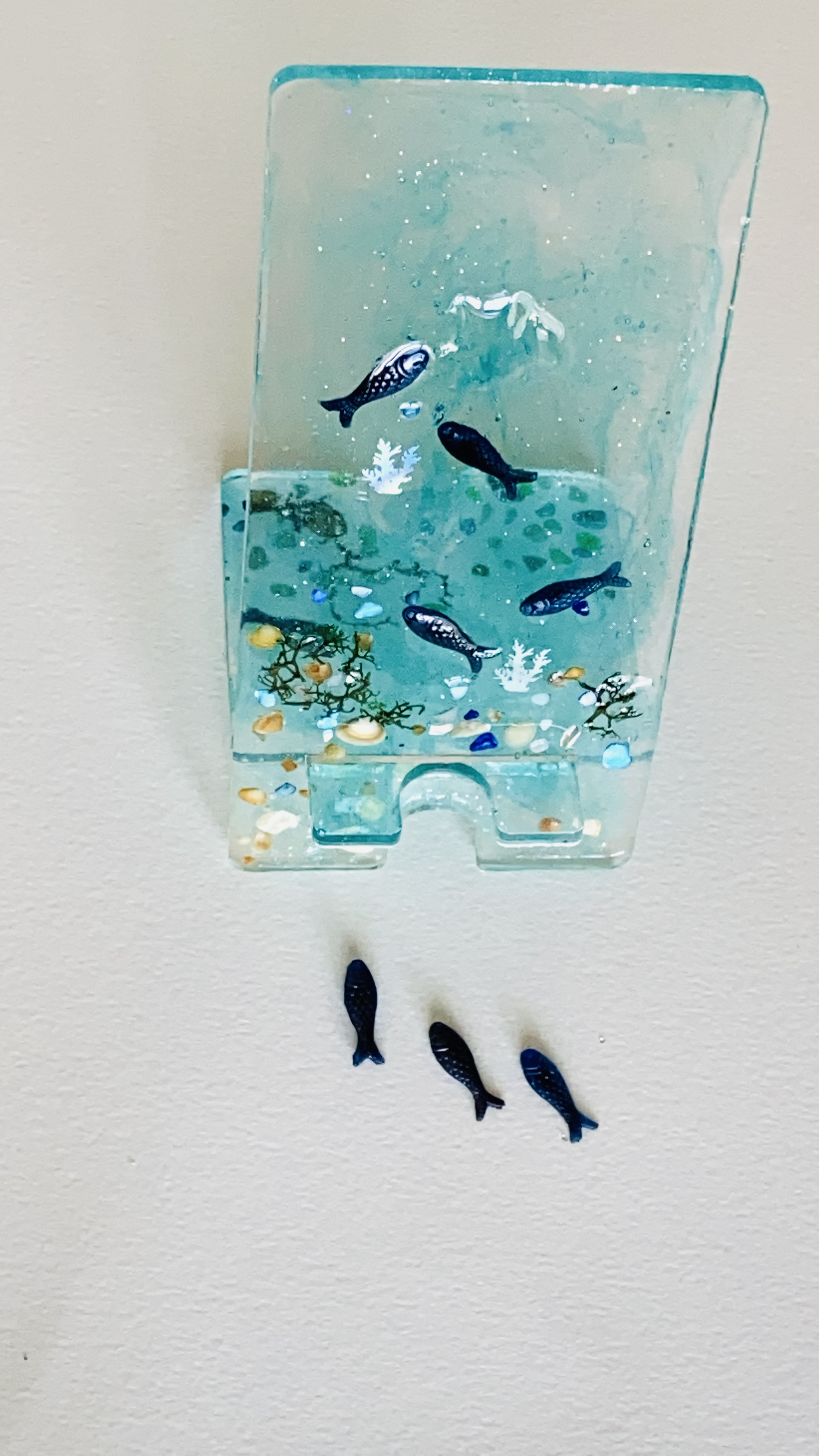 Handcrafted Resin mobile phone stand