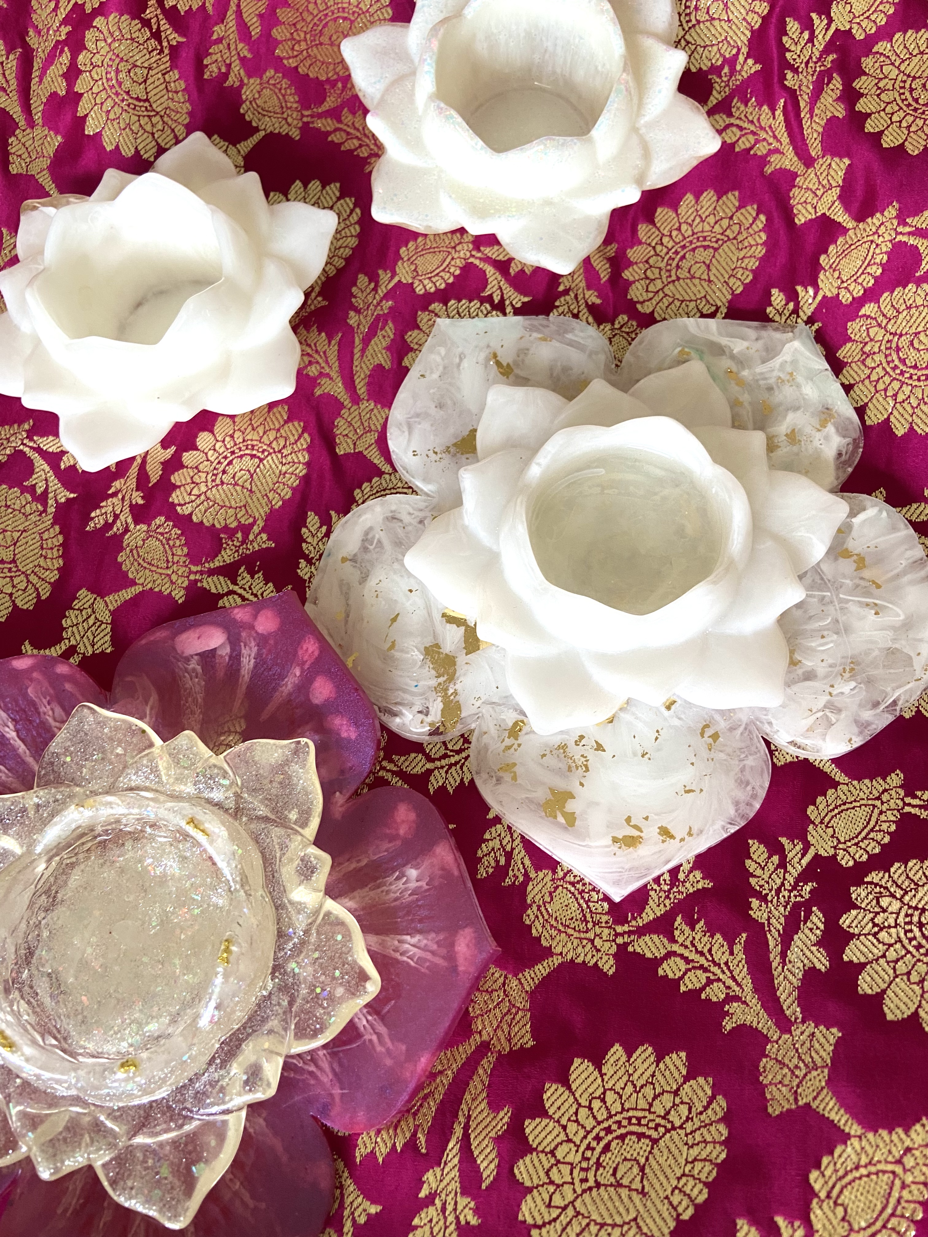 Decorative Lotus Tealight Holders