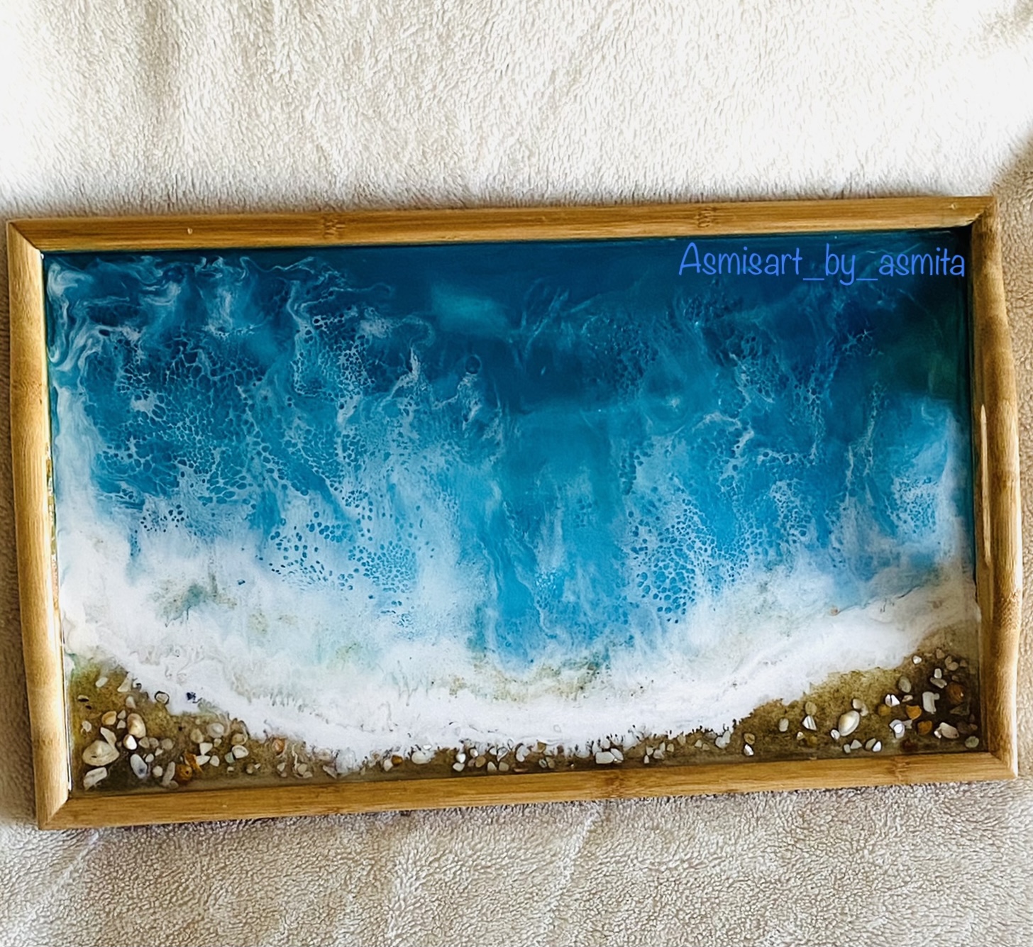 Ocean Wave Art Breakfast Tray Table
