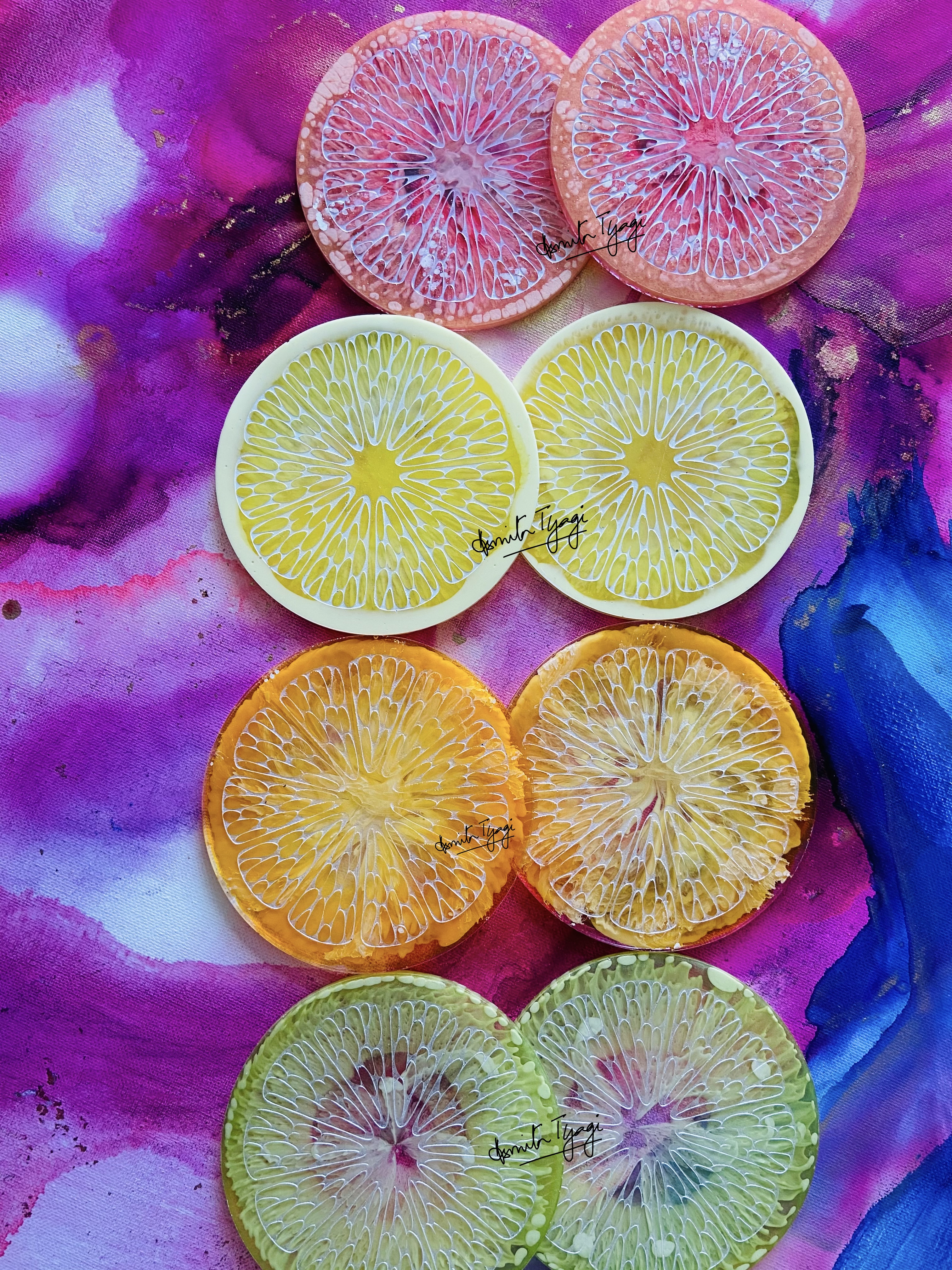 Fruit Resin Coasters