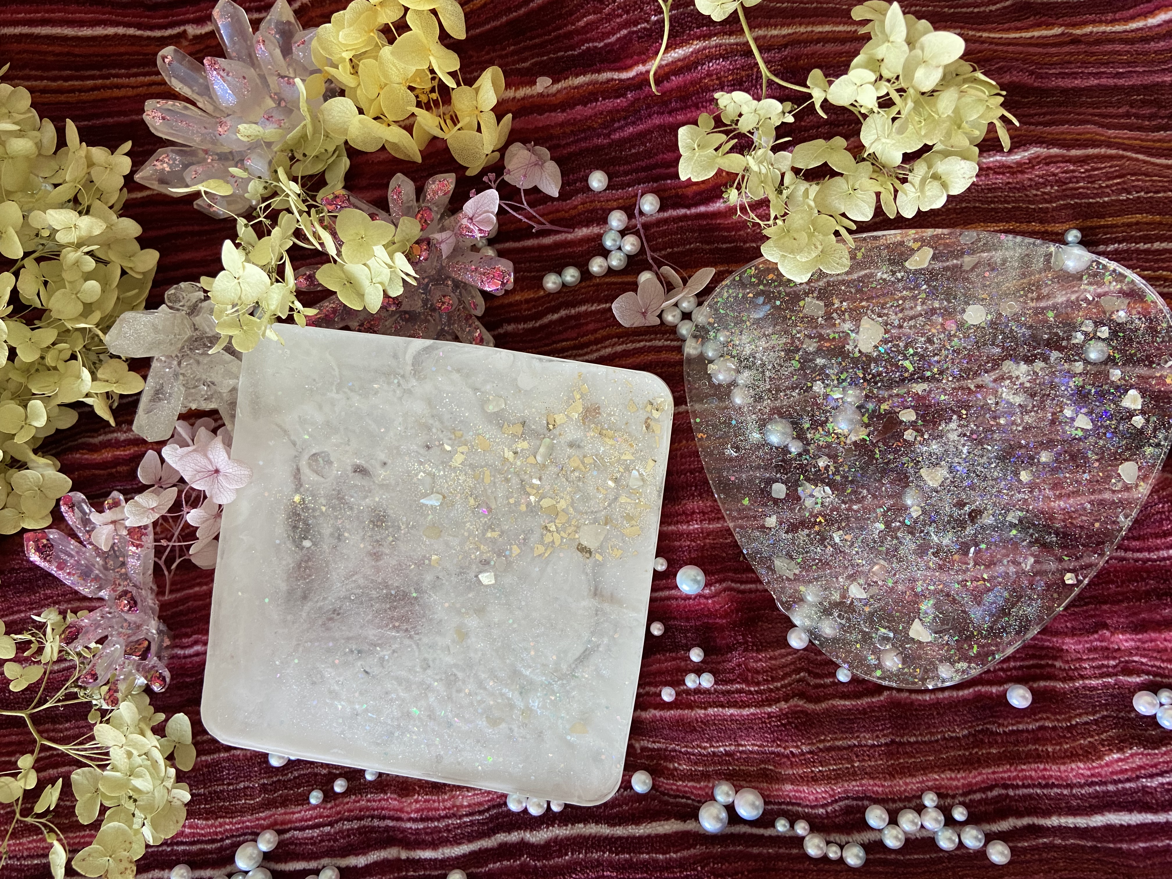 Handmade Resin Trinket Trays/ coasters