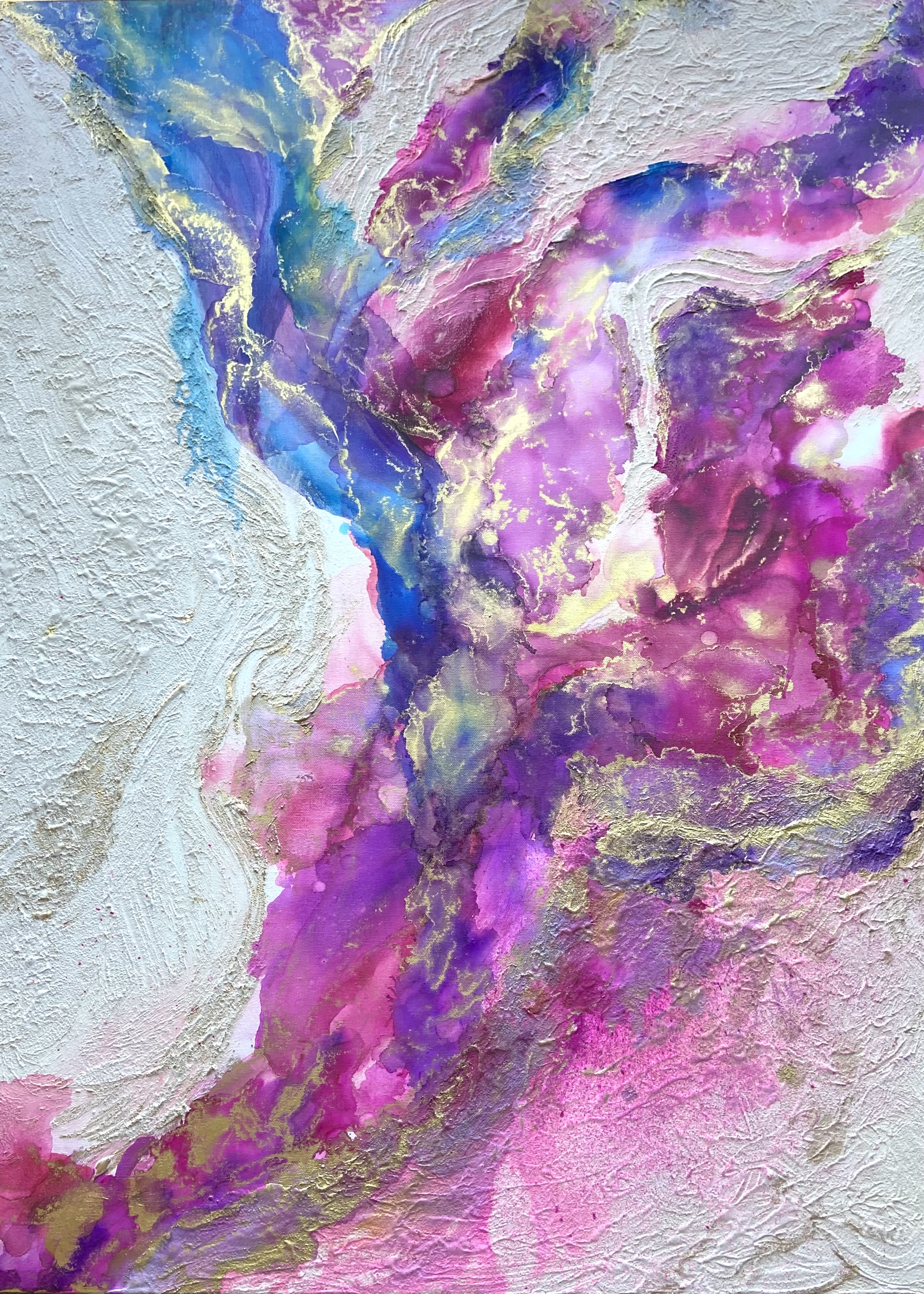 Abstract Mixed Media Textured Contemporary Painting