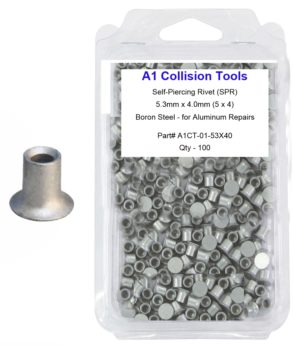 Self-Piercing Rivets (SPR), 5.3mm x 4.0mm (5x4), 100-Pack