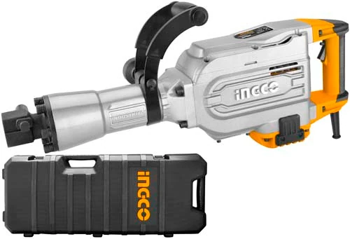 Martillo Demoledor Profesional 1700W 50J — Trolley Incluido · Inserción HEX 30mm | INGCO