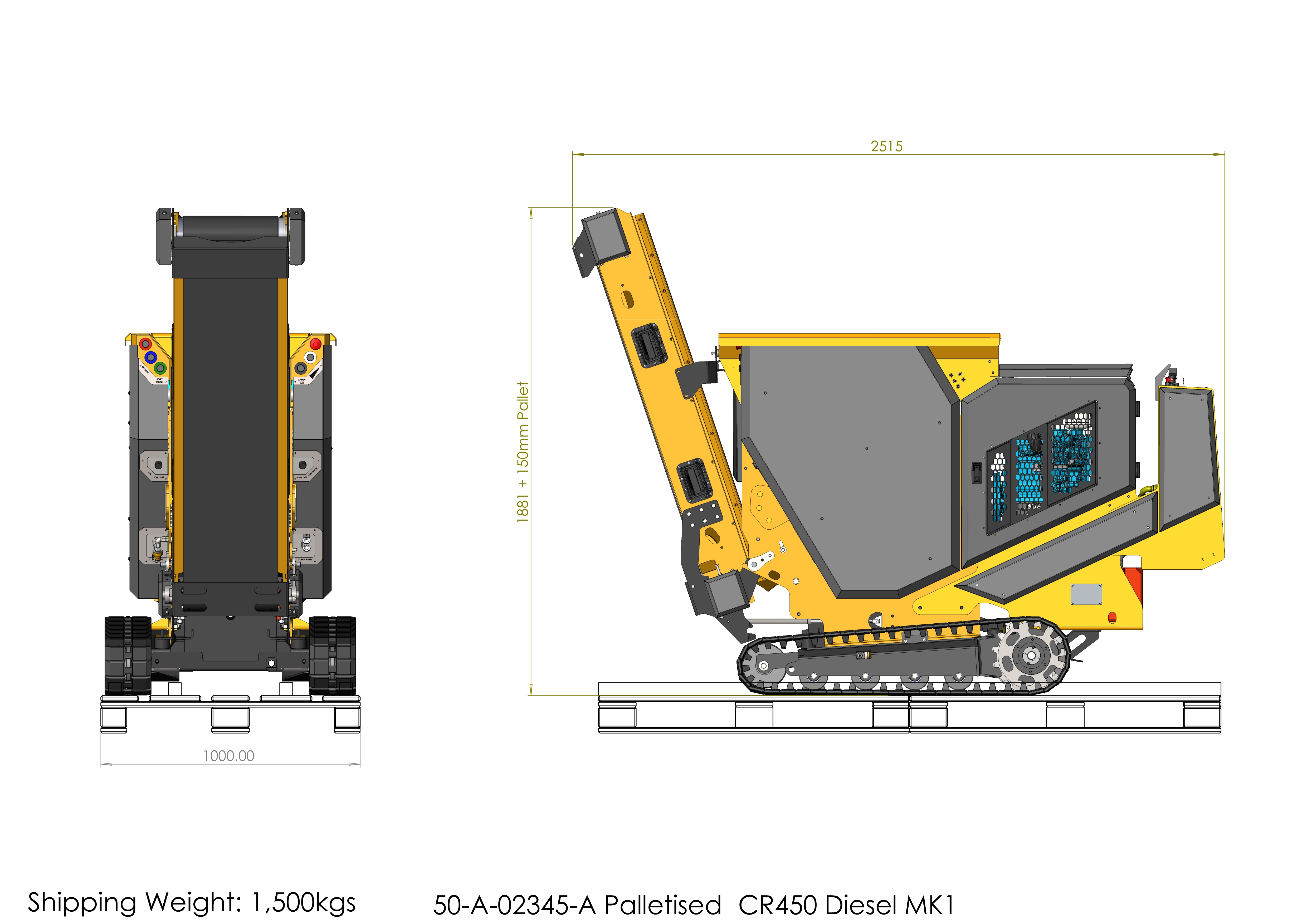Trituradora Móvil Dragon CR450 Diesel