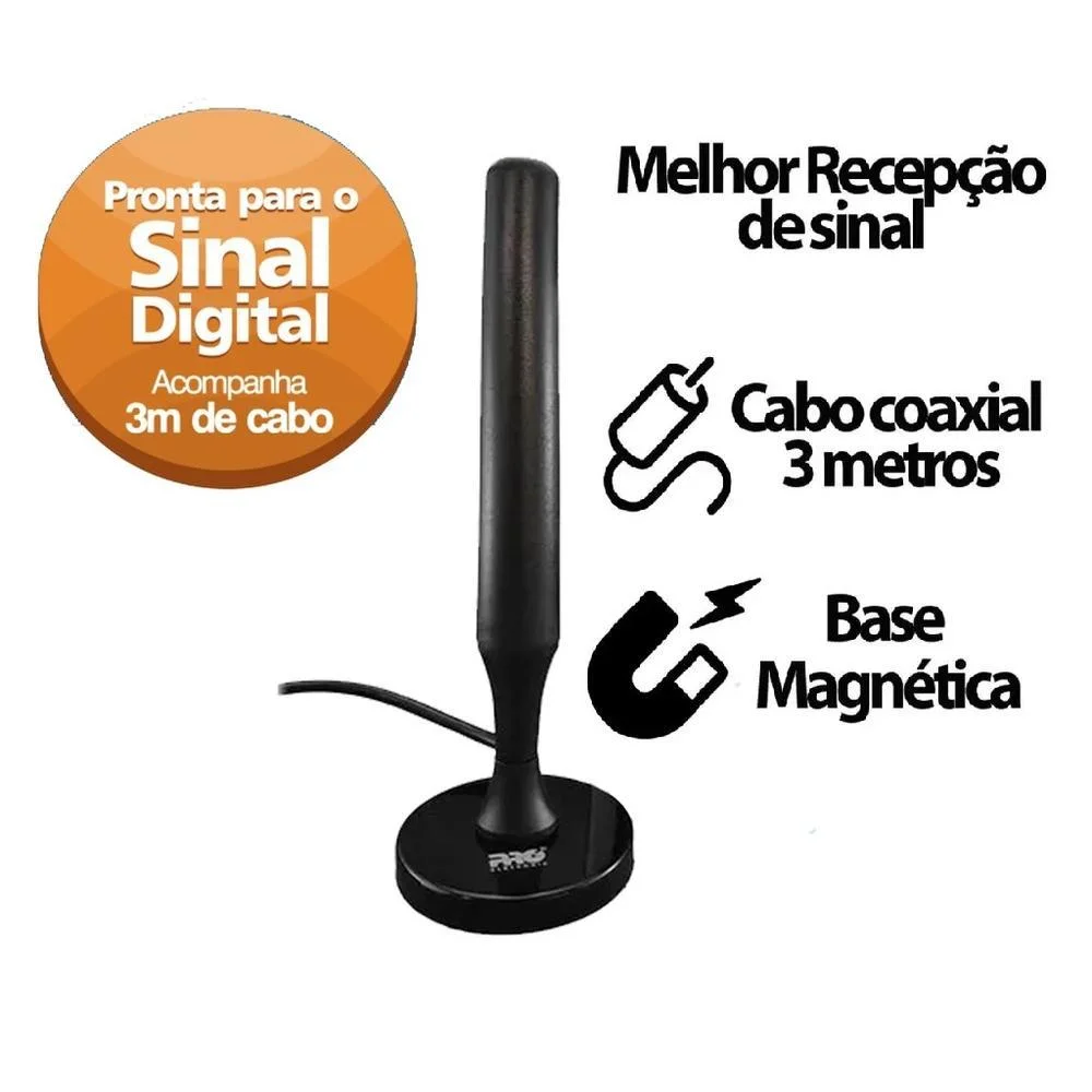 Antena Digital Interna Uhf Hdtv Pro Eletronic Pro Hd 2400