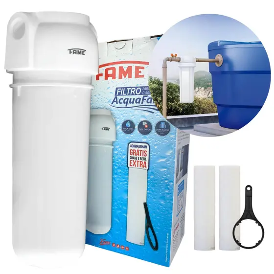 Filtro Acquafam Para Caixa D'água Completo + Refil Extra Fame