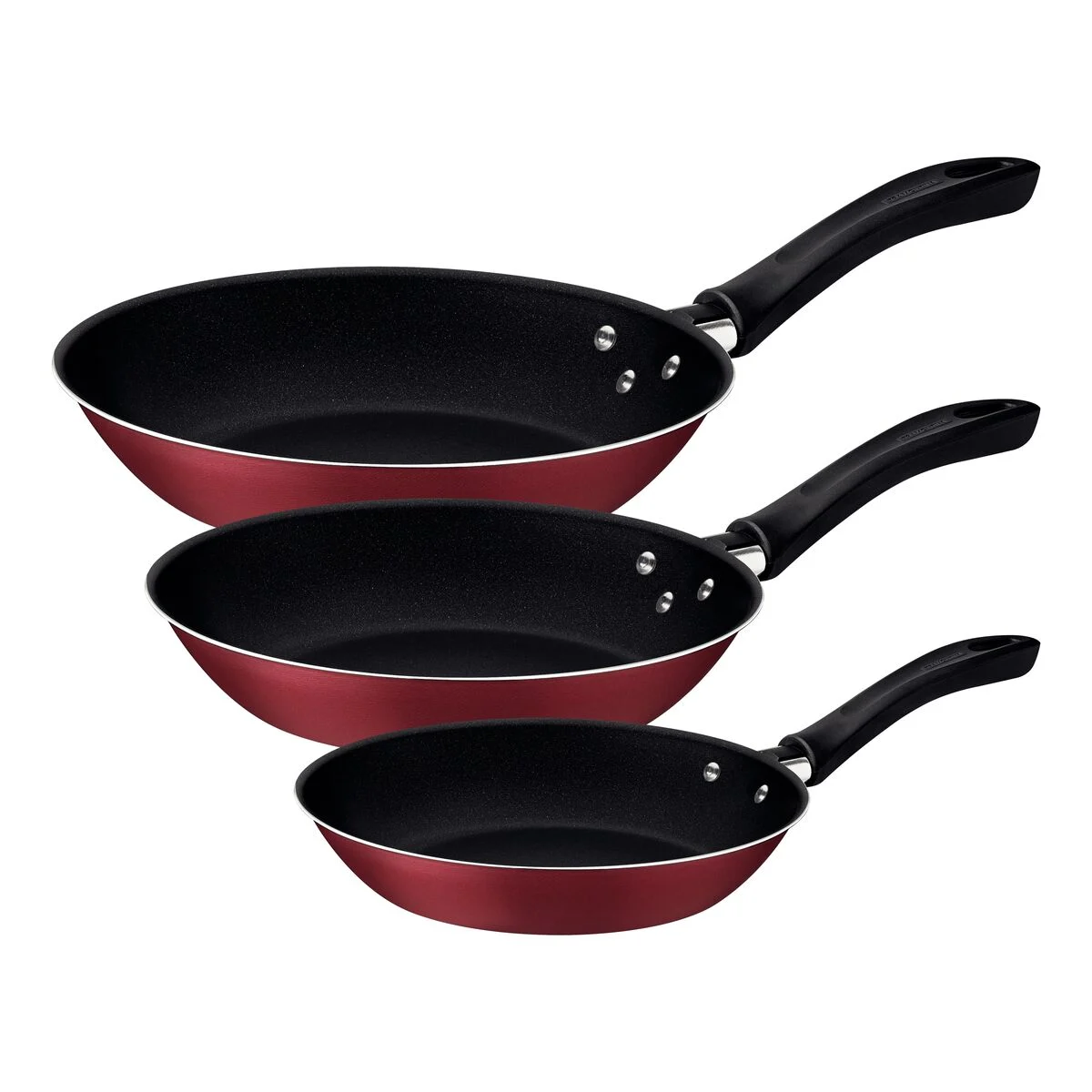 Jogo de Frigideiras Tramontina Vermelho 03 Peças