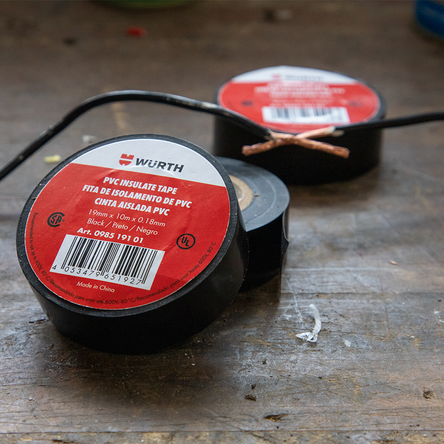 Fita Isolante Antichama Preta 19mm x 20m Wurth