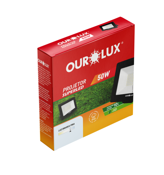 Projetor/Refletor 50W 6500K SuperLED OUROLUX