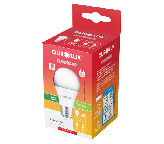 Lâmpada LED 15W 6500K Ourolux