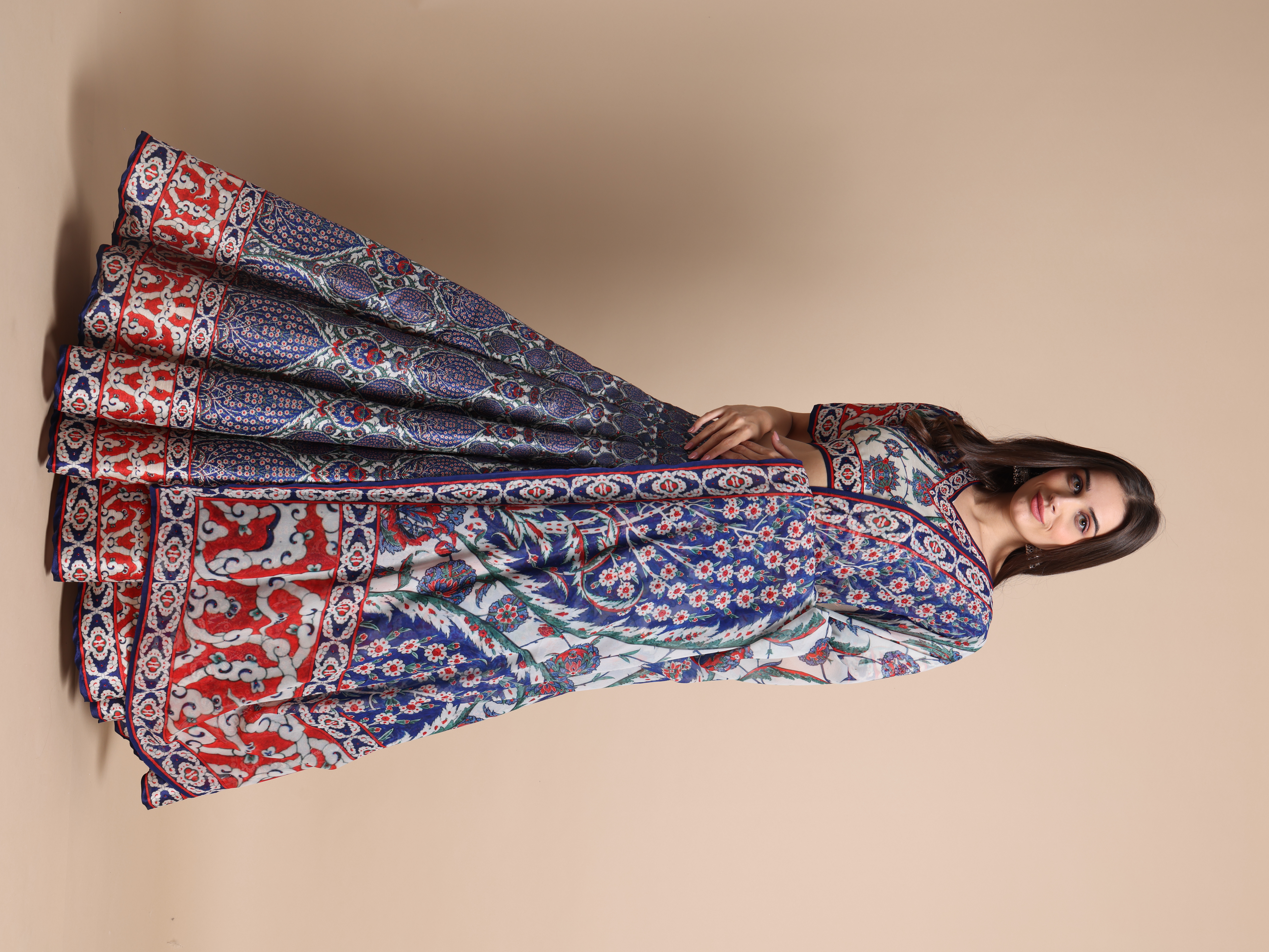 VEDA - MAYURI - RED/BLUE