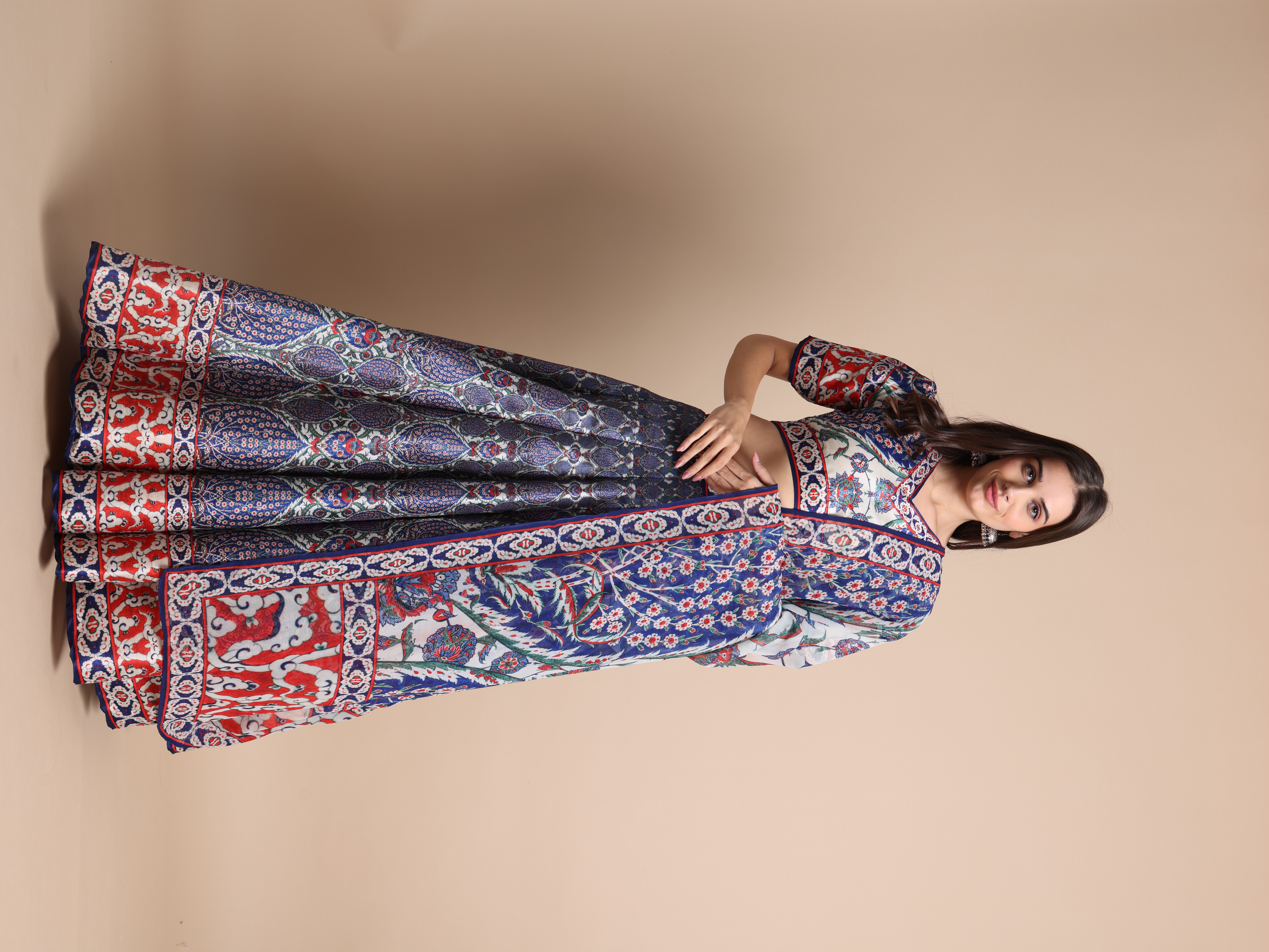 VEDA - MAYURI - RED/BLUE