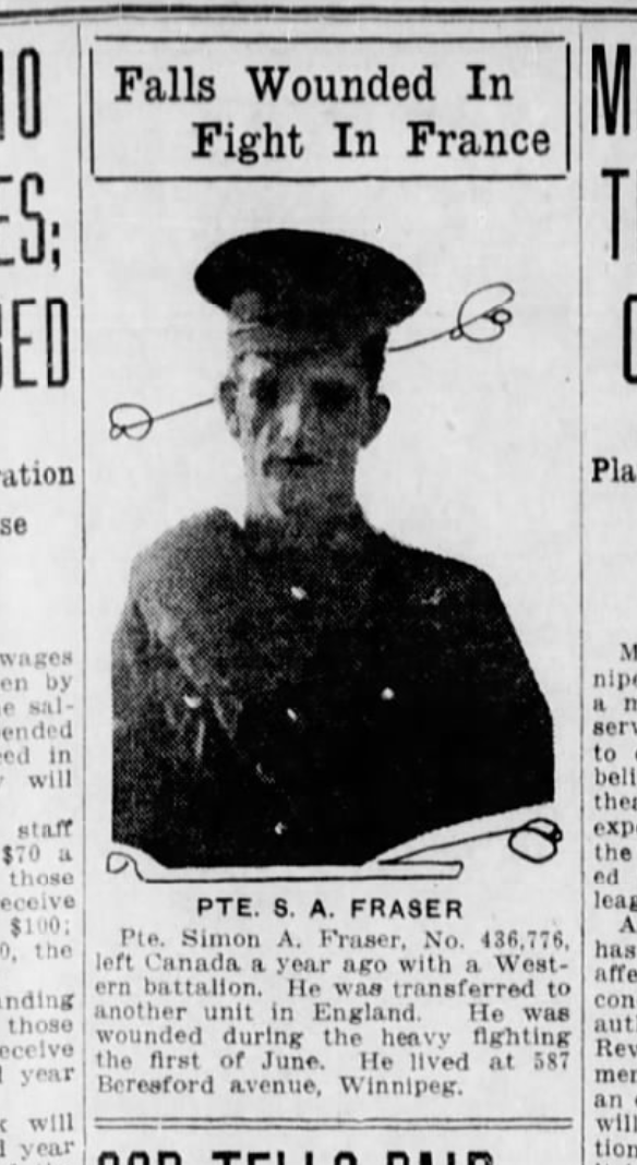 436776 Corporal Simon A. Fraser MM