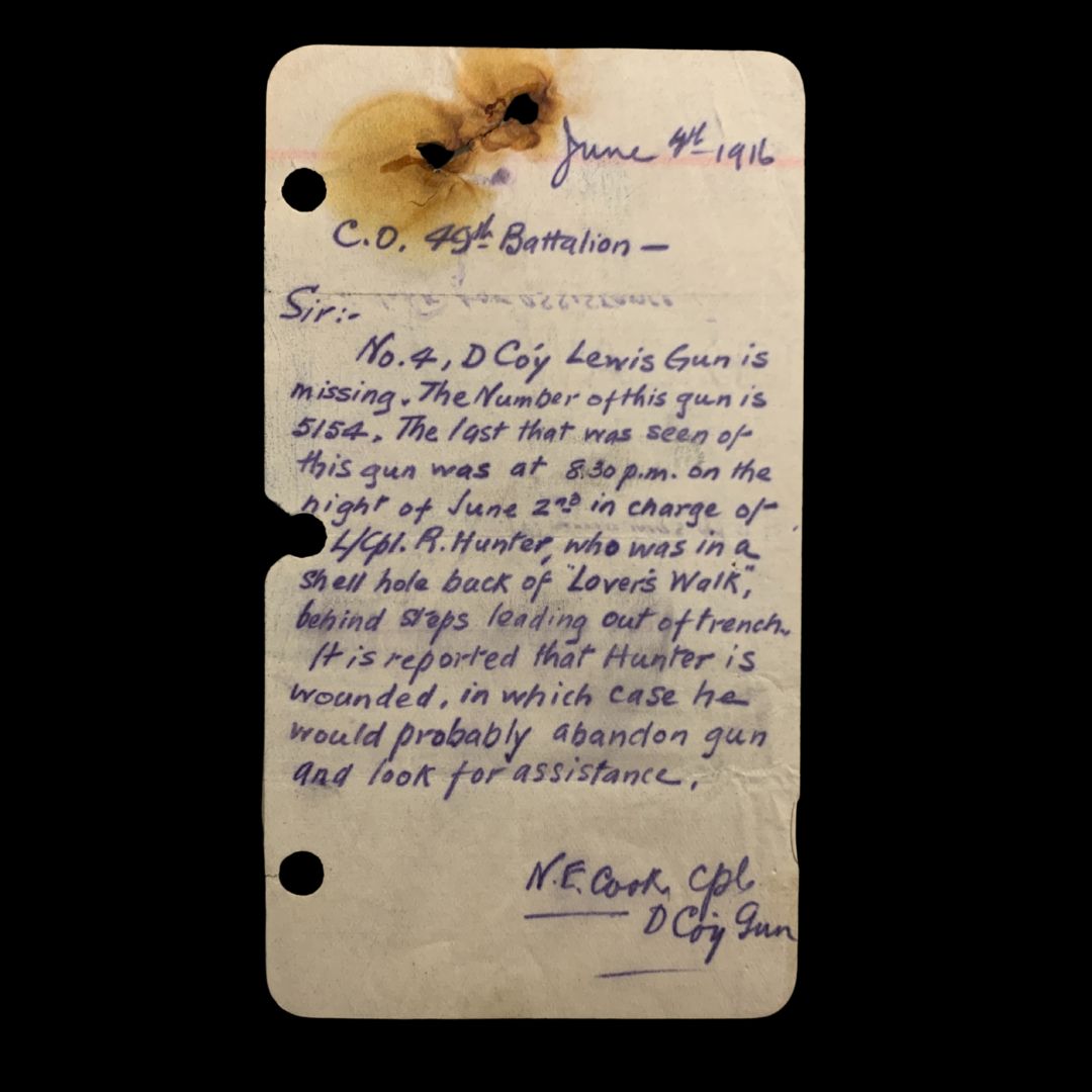 433019 Sergeant Robert Hunter MM