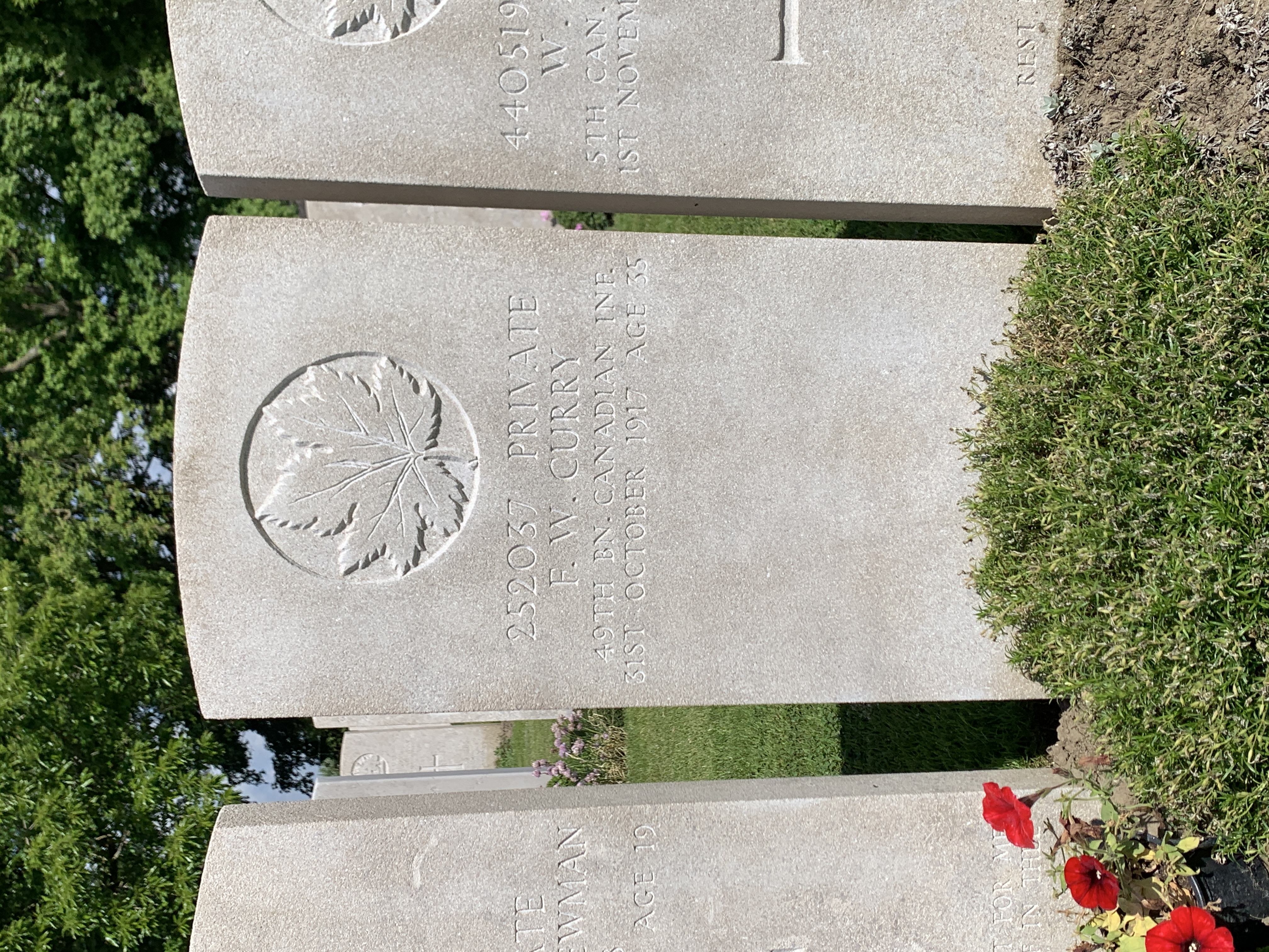 252037 Private Frederick W. Currie
