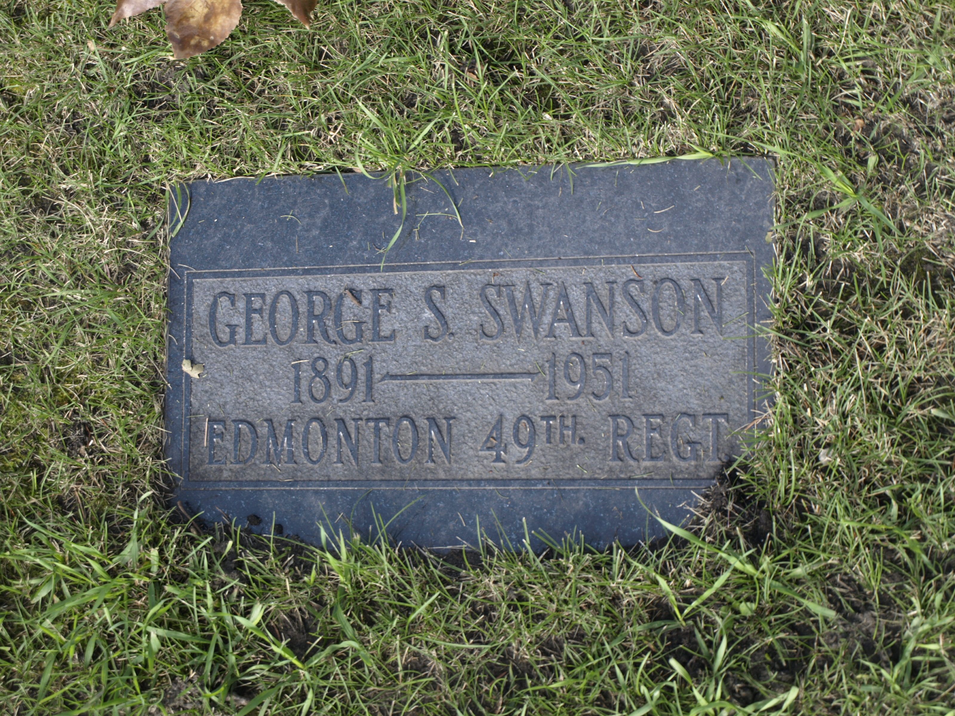432105 Pte. George S. Swanson