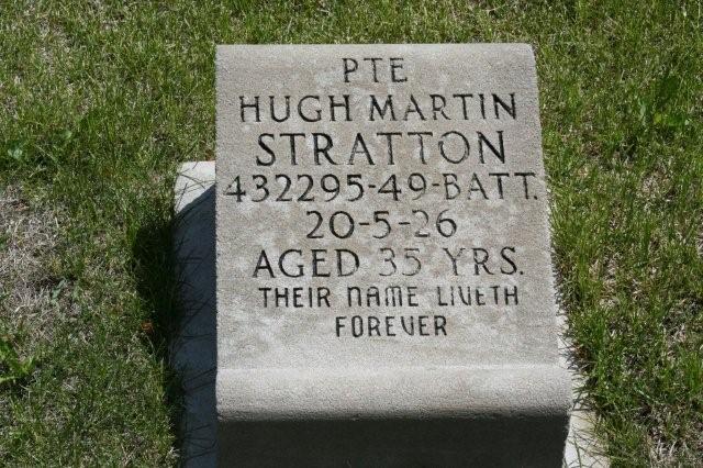 432295 Private Hugh M. Stratton