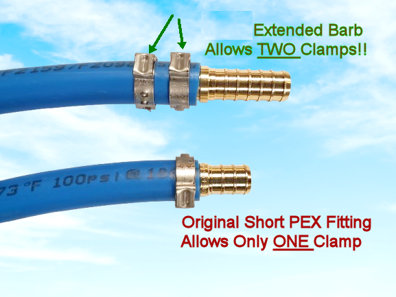 XPEX 1/2-inch Straight Coupling w/Extended Barbs / 3-Pack
