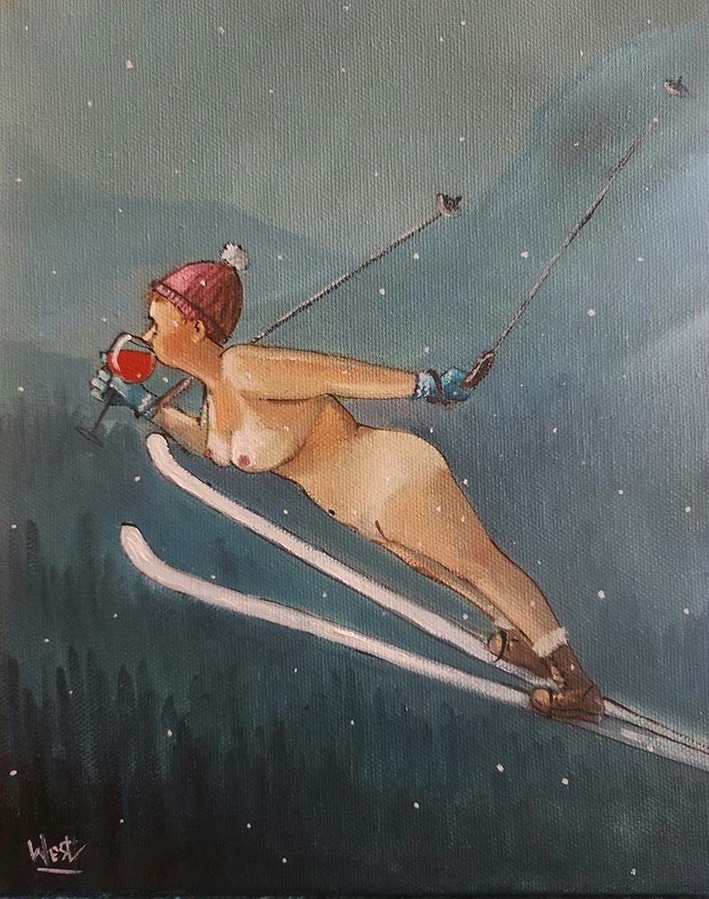 Øver til Ski-VM -Limited signed giclee print