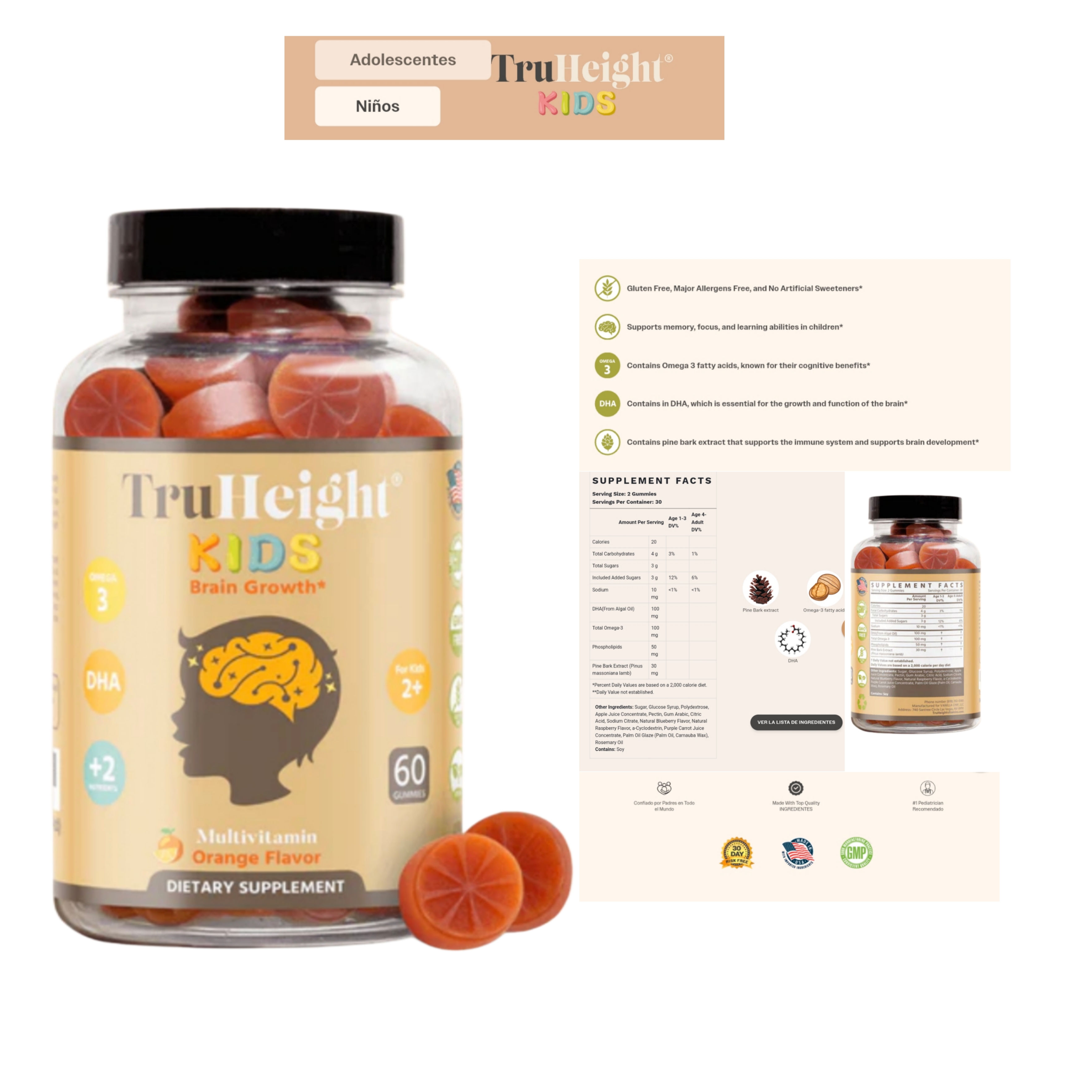 Vitamina para niños TruHeight