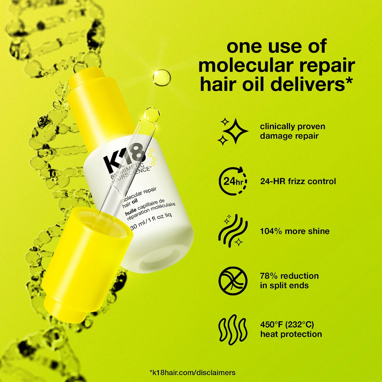 Aceite reparador molecular K18