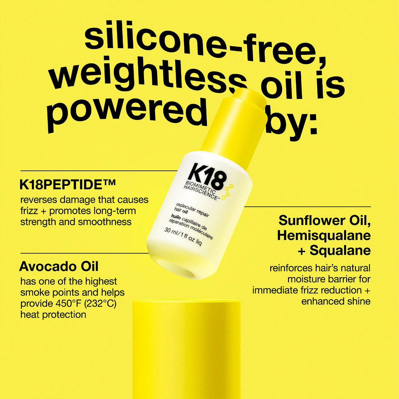 Aceite reparador molecular K18