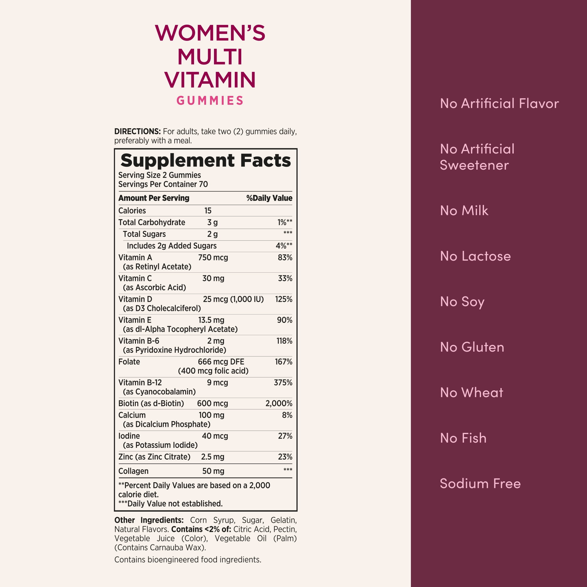 Vitaminas Multivitamínicas para Mujeres en Gomitas