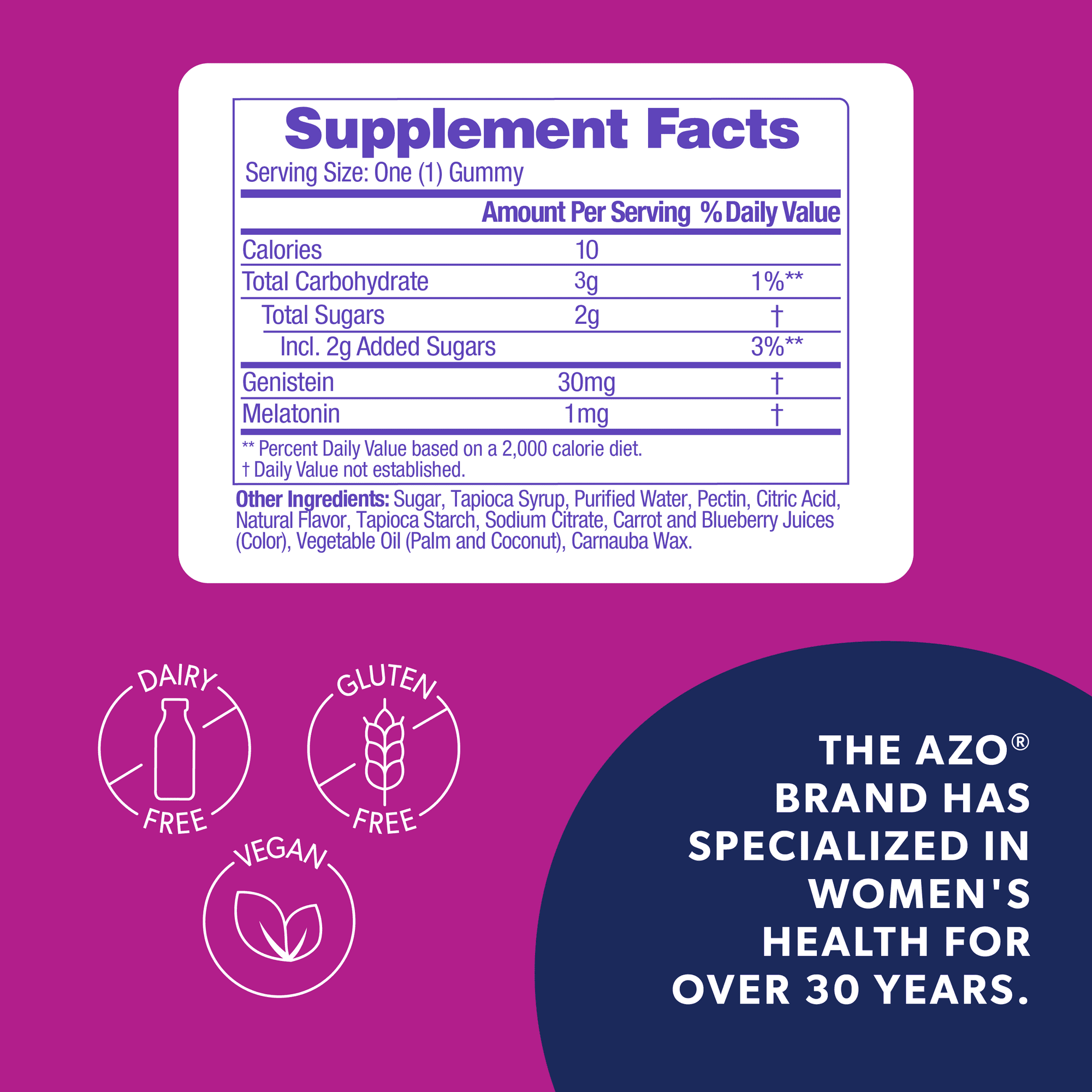 AZO Menopause Relief Nighttime Gummies