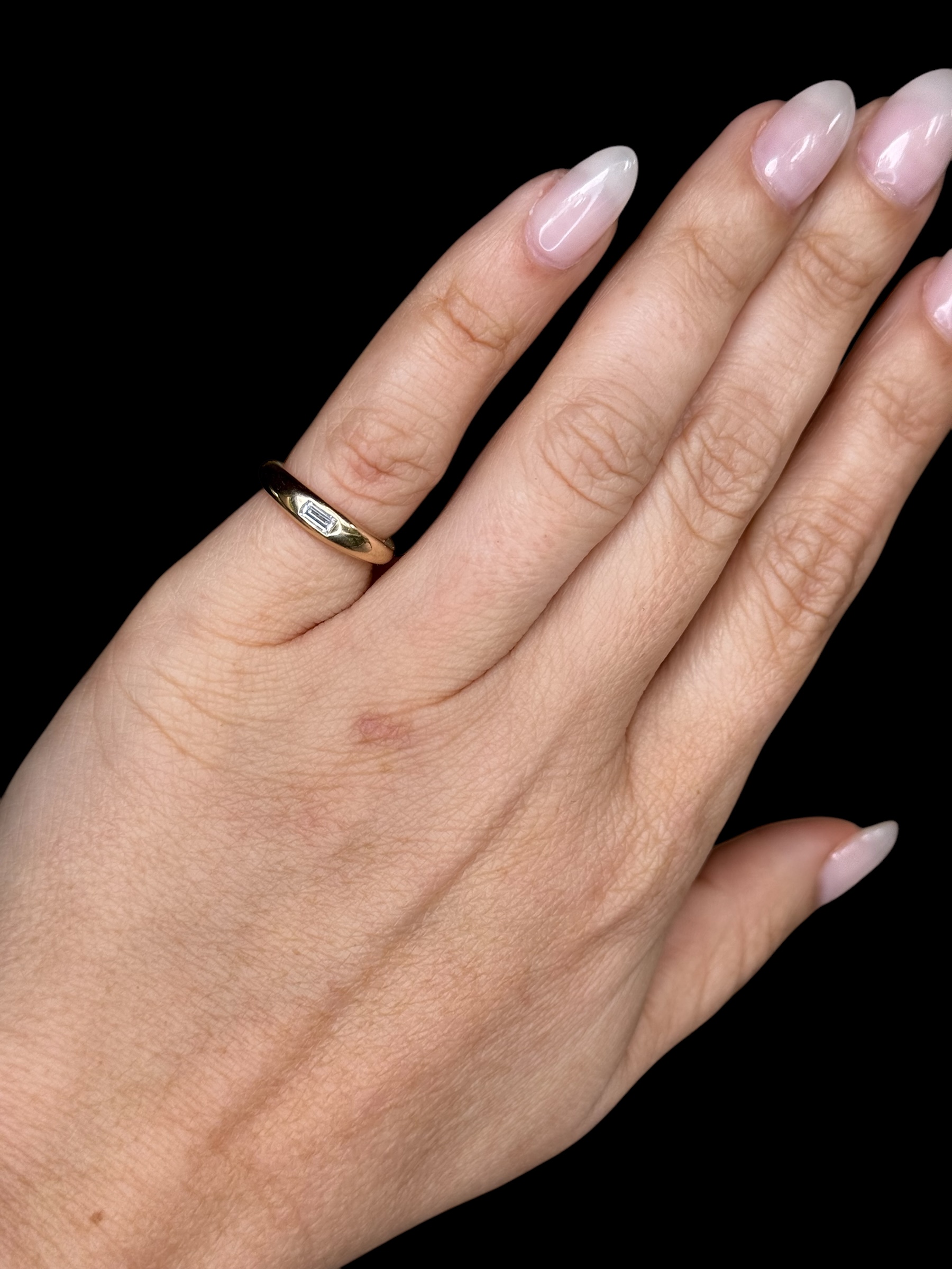Pinky Ring with lab grown diamond